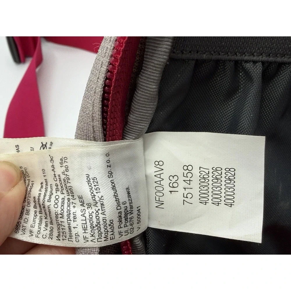The North Face ROO Waist Fanny Pack Bag Multicolor Hiking Outdoors Gray Red Pink